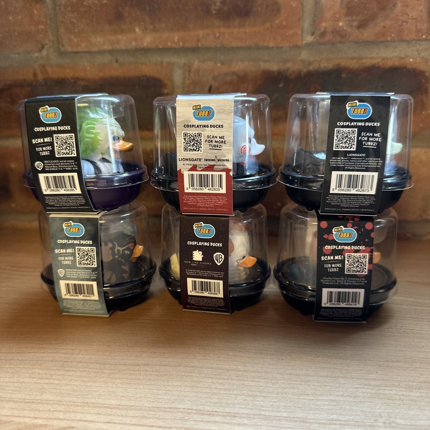 Tubbz Mini Horror Set Of 6 IT Myers Billy Beetlejuice Chucky Gremlins Ducks