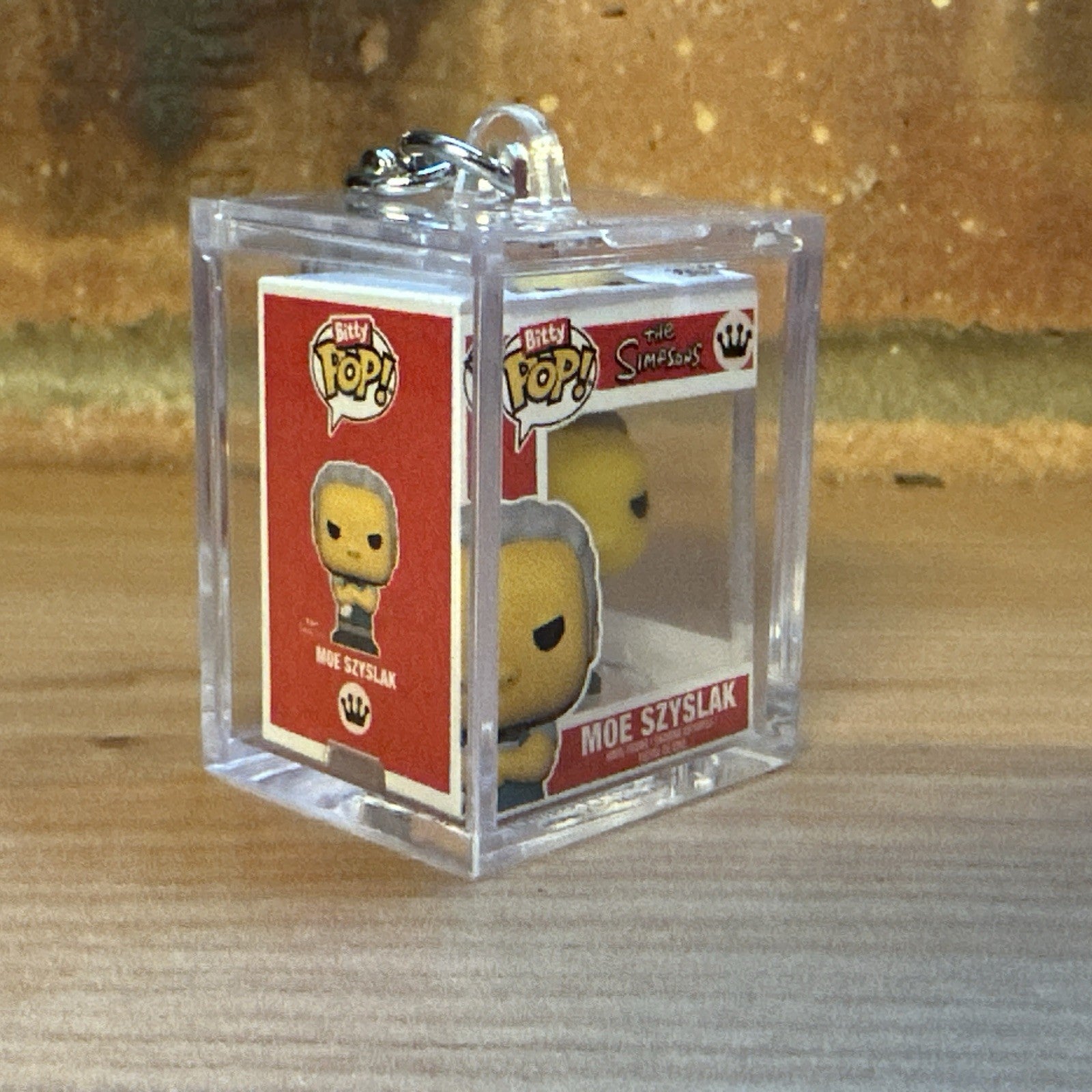 Funko Bitty Pop! The Simpsons Moe Szyslak Chase Set Hard Case Key ring Gift