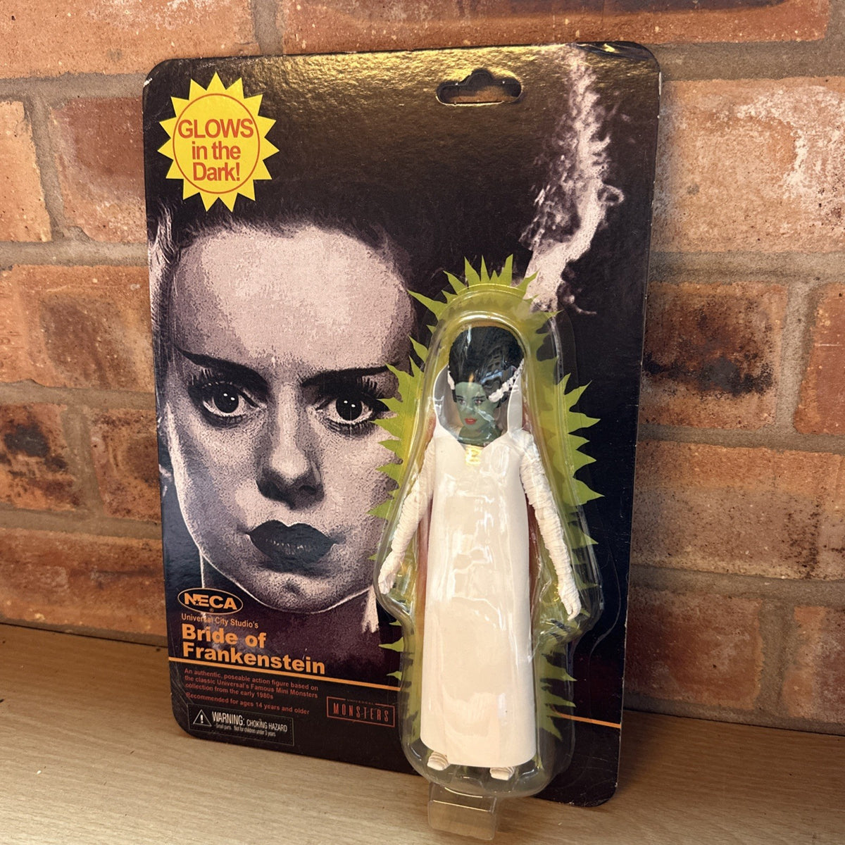 Neca RETRO GLOW BRIDE OF FRANKENSTEIN 7” SCALE ACTION FIGURE 2025 CON EXC In Stk0