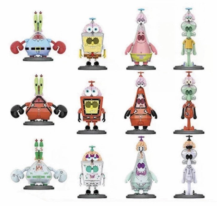 2x NEW SpongeBob Strange Flying Brain Blind Box Mystery Kawaii Action Figure3