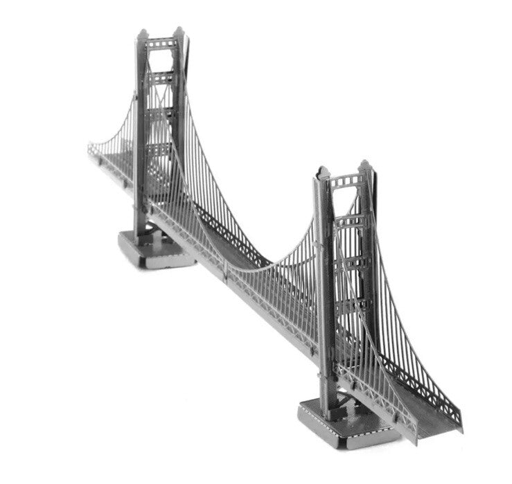  3D Metal Model Puzzle Golden Gate Bridge Laser Cut Steel Model Kit DIY Toys1