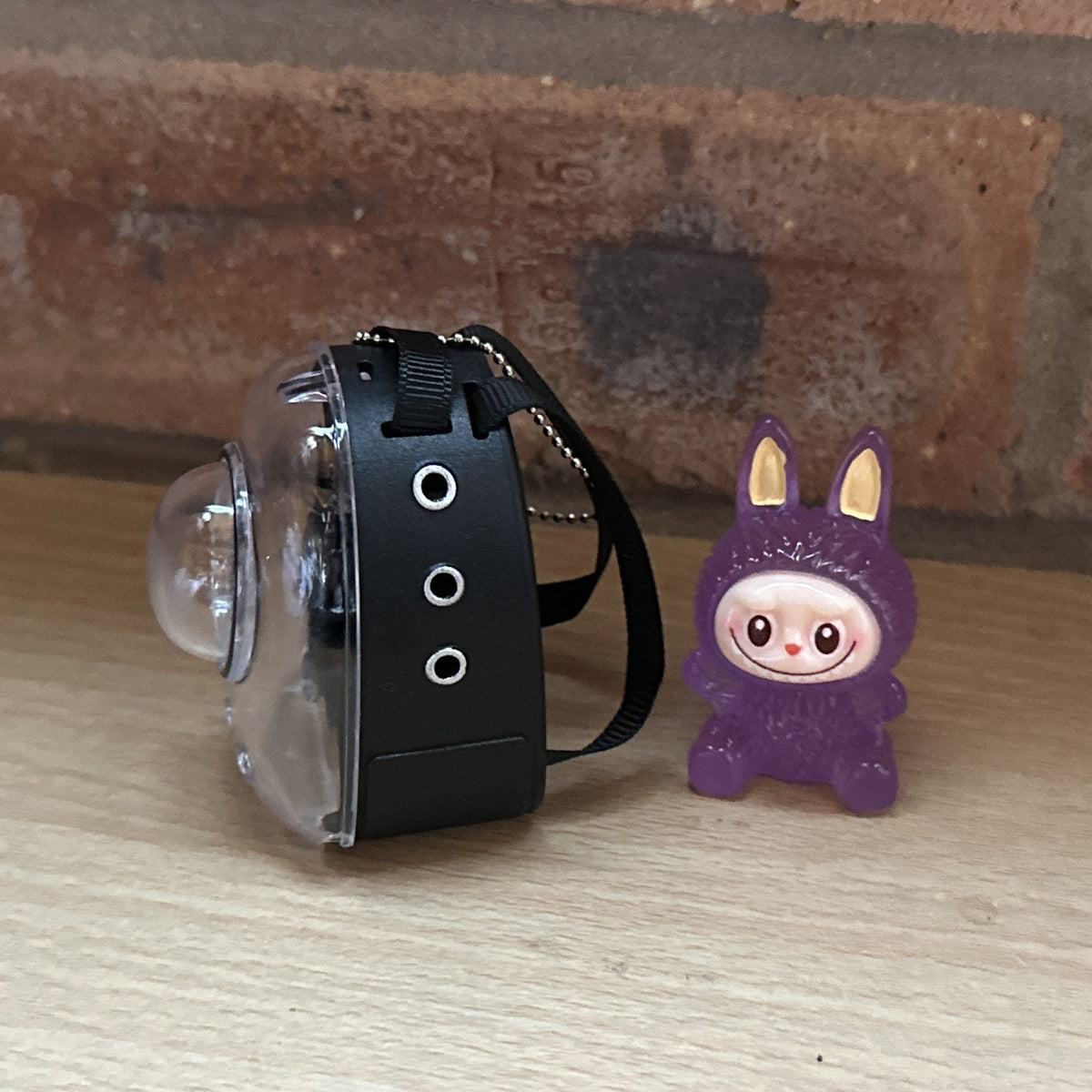Black Labubu backpack With Random Glow mini figure inside Gift Party Cartoon2