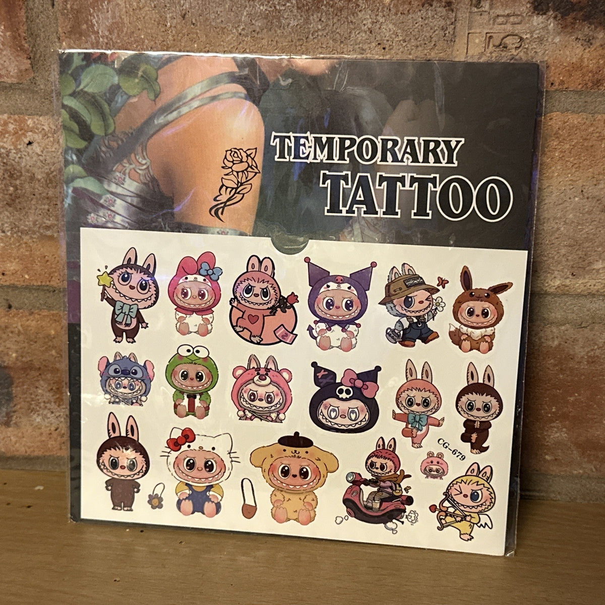 labubu Temporary tattoo Transfers x17 Summer Gift Set Party Bag Stickers Star1