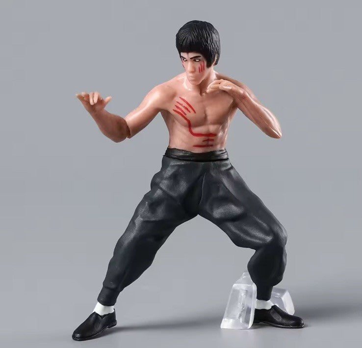 4pcs Kung Fu Bruce Lee Boxed Mini Action Figure Model Toy Super Hero Model1