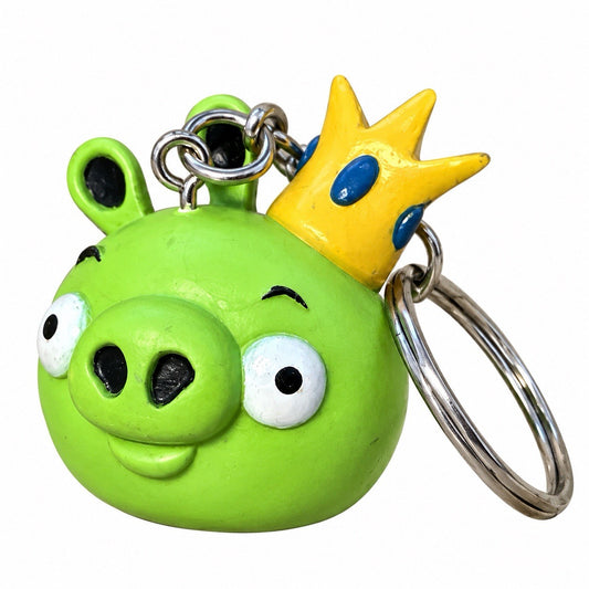 Angry Birds King Pig Key Ring  danglers Keychain charm PVC Movie Gift0