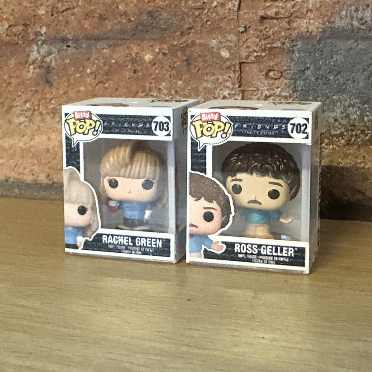 Funko Bitty Pop Friends TV Series 1980s Rachel Green #703 And Ross Geller 7020