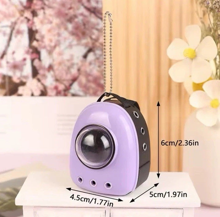 1Pc Labubu Mini Pink Protective Pet Carry Case For Plush 15/17 Cm Dolls Display