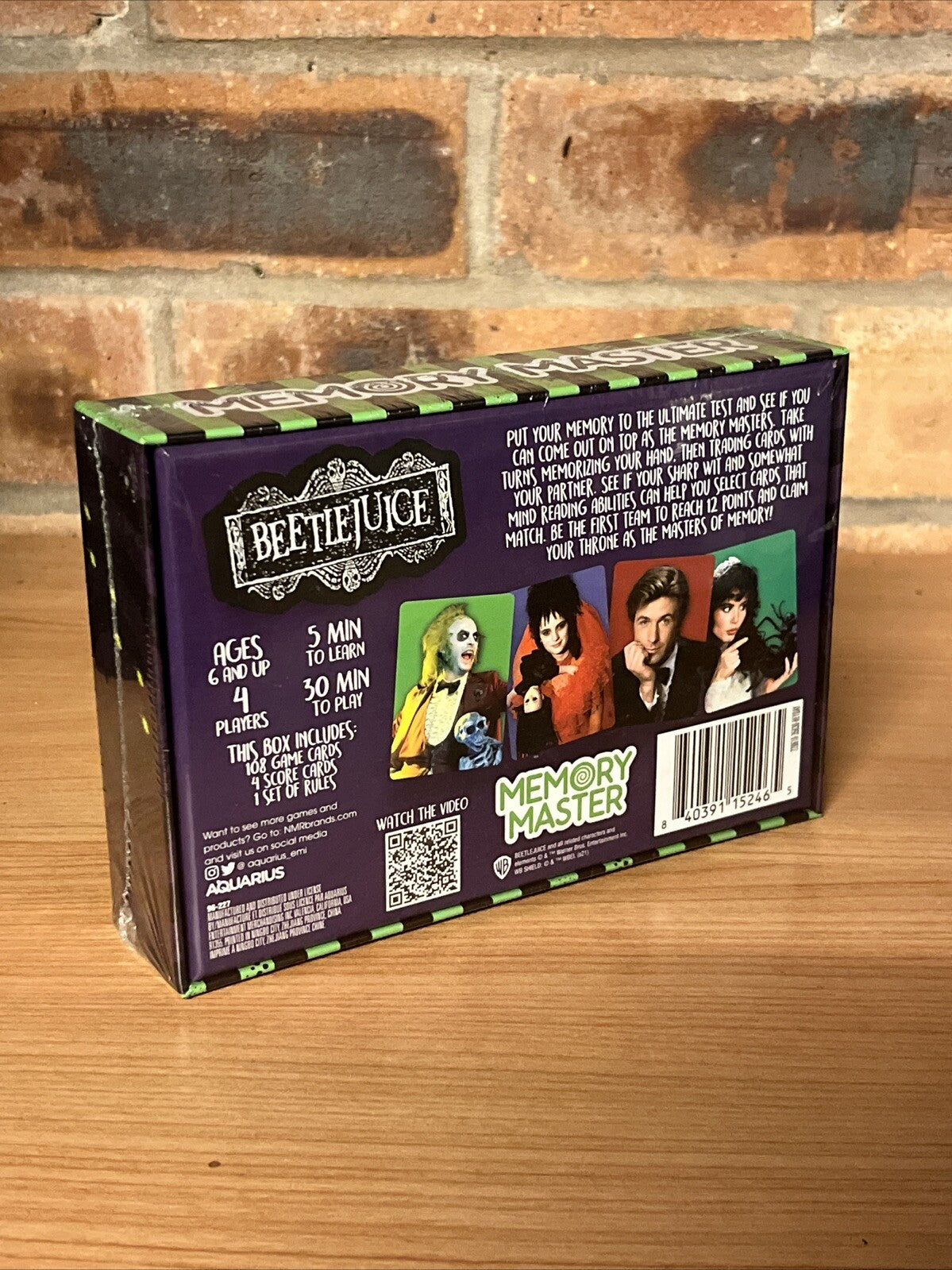 BEETLEJUICE - Memory Master Card Game New Deck Card Games Movie Set Gift Family1