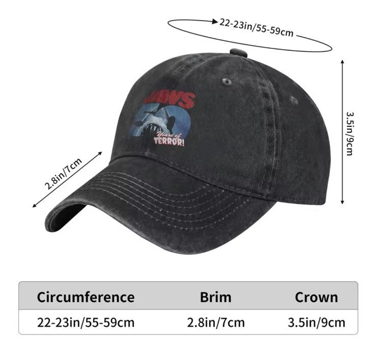 Universal Studios Jaws 50th Anniversary Trucker Hat 50 year Cult Shark Movie2