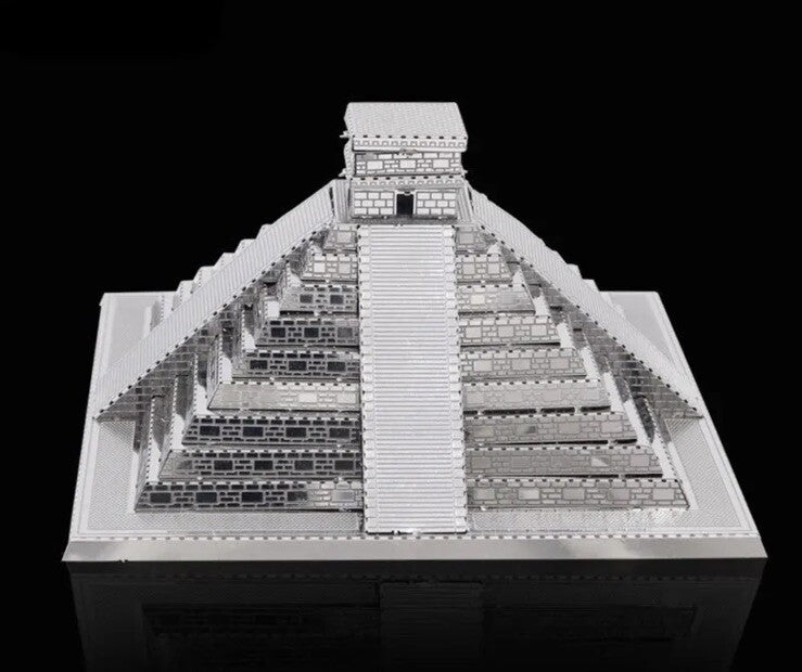 Metal Model Mayan Pyramid 3D Laser Cut Sheet Metal Model DIY Kit Hobby Gift0