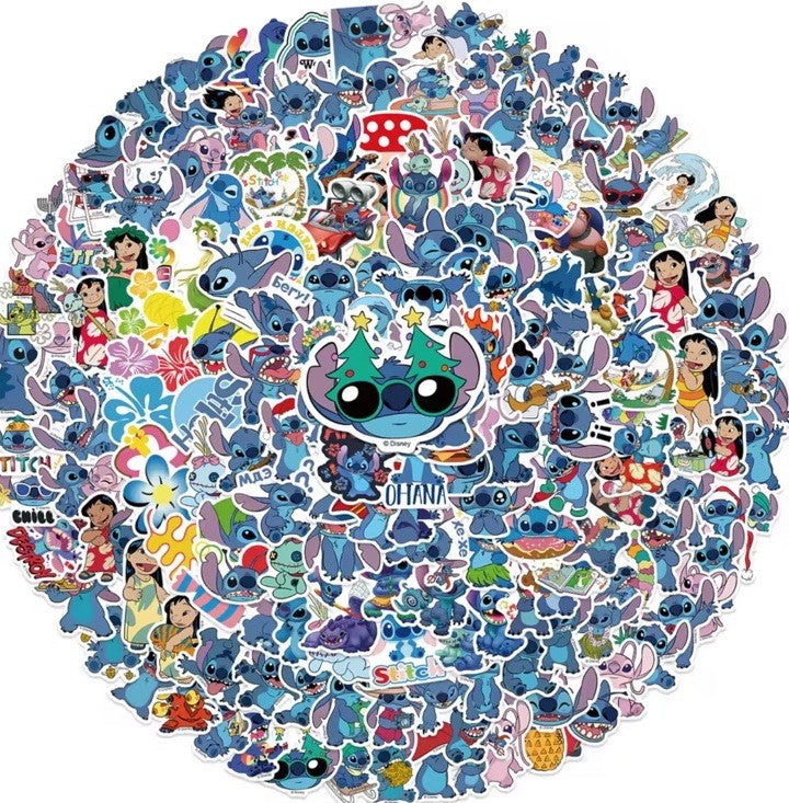 20 Pcs Disney Cute Lilo And Stitch Stickers Car Skateboard Luggage Suitcase NEW0