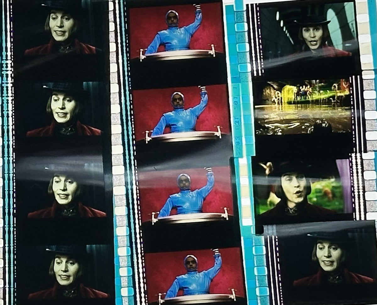 Charlie and Chocolate Factory Johnny Depp Tim Burton Movie 25x 35mm Film Cell2