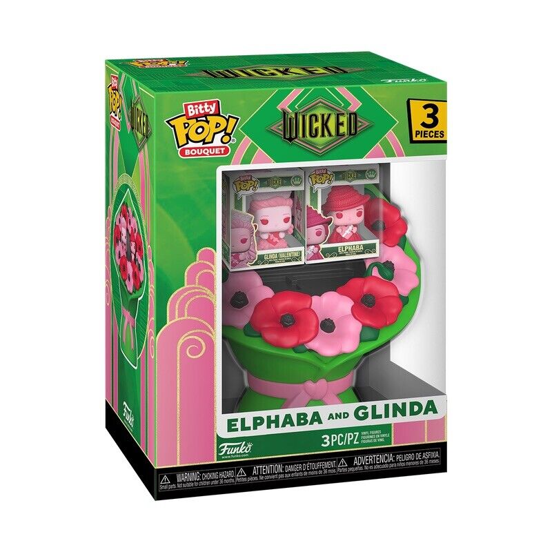 Funko Wicked Elphaba & Glinda Valentines Bouquet Bitty 3pc + Pocket Pop In 2wks