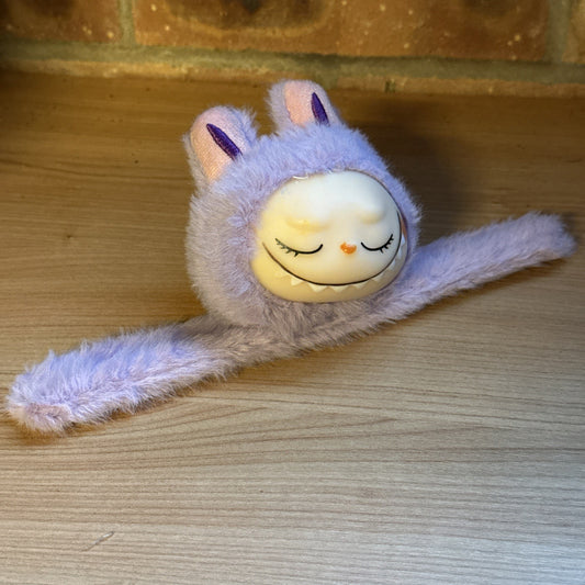 PURPLE Labubu Monsters Plush Wrist Bracelet Slap On Kids Gift Toy  In Stock