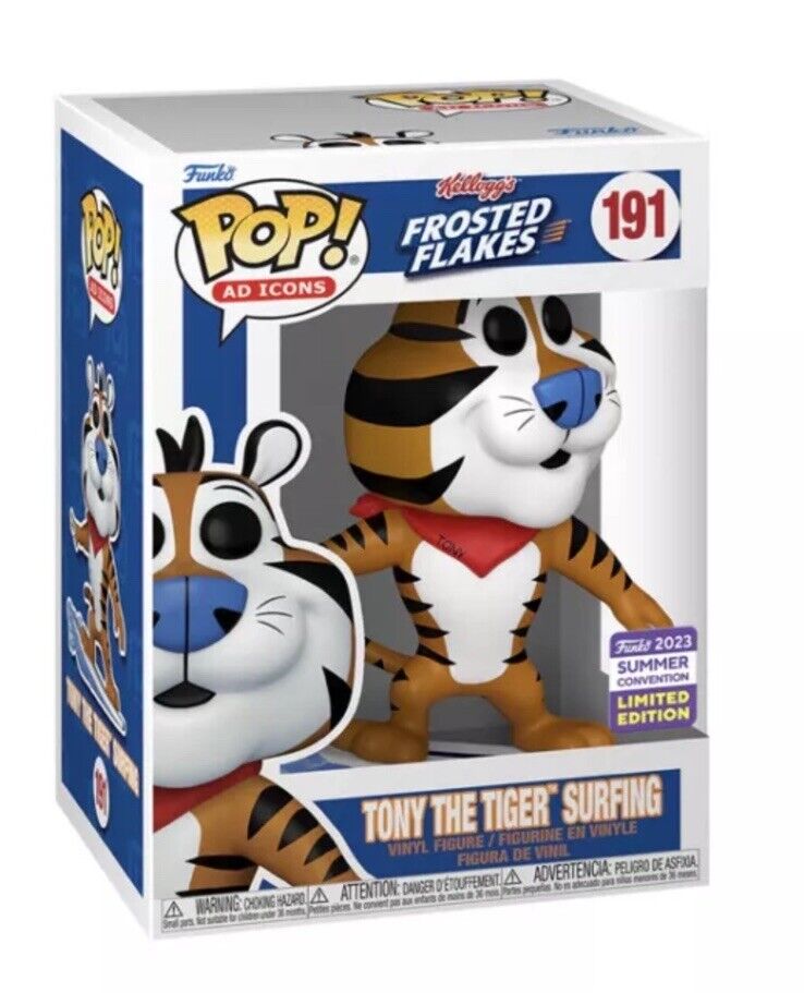 SDCC 2023 EXCLUSIVE STICKER FUNKO POP SURFING TONY THE TIGER KELLOGG'S Con Exc