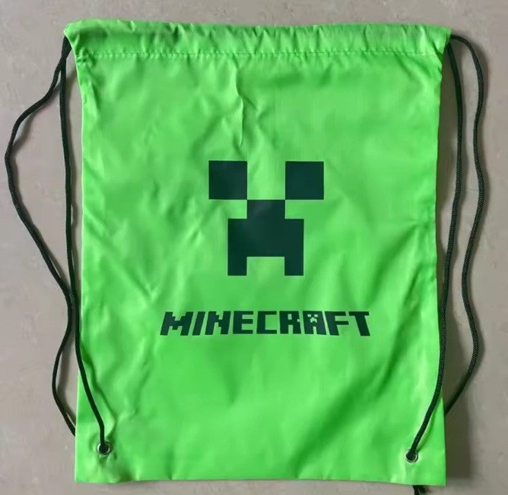 Minecraft CREEPER Kids School Gym Bag PE Drawstring Backpack2