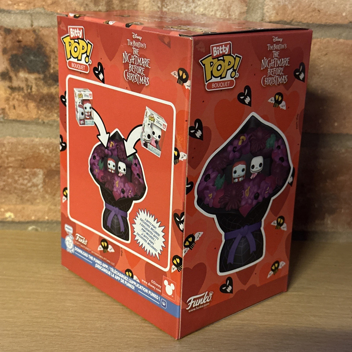 FUNKO Bitty Pop! NBC Bouquet Sally & Jack Skellington Valentine Collect Set3