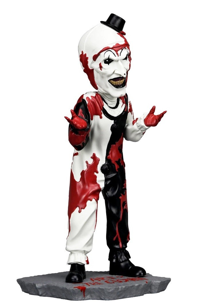NECA Terrifier Art The Clown Head Knocker Hand Painted Bobblehead Horror In Stk