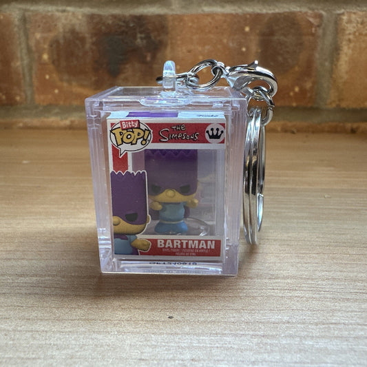 Funko Bitty Pop! The Simpsons BARTMAN Chase Hard Case Key ring Bittyverse Set