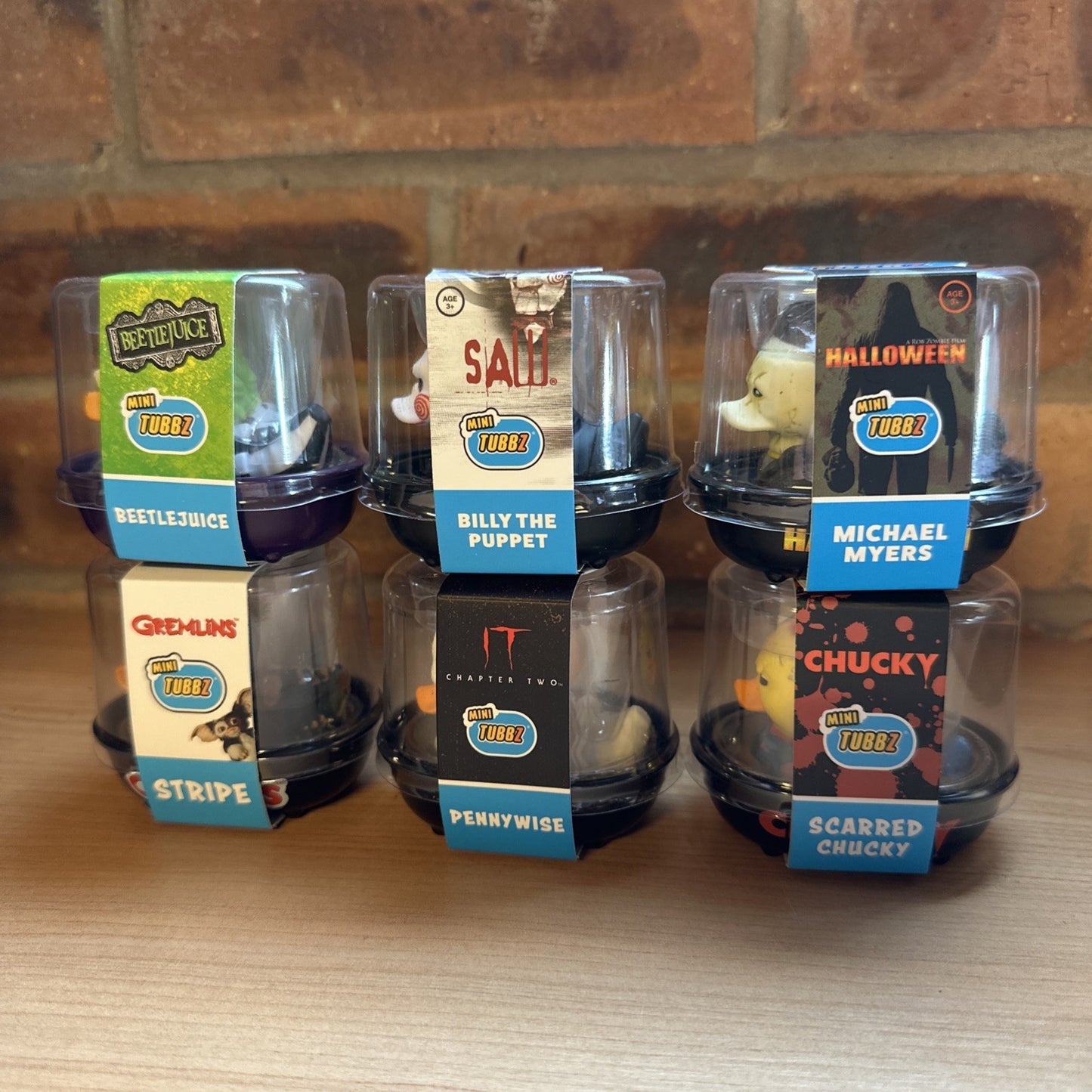 Tubbz Mini Horror Set Of 6 IT Myers Billy Beetlejuice Chucky Gremlins Ducks