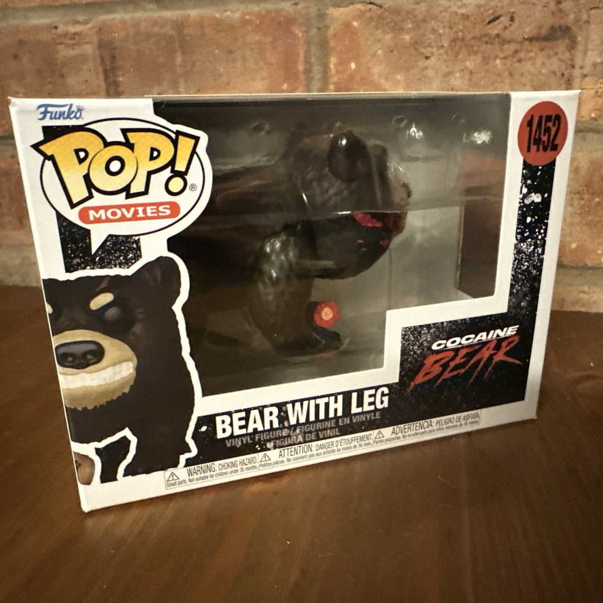 COCAINE BEAR WITH BLOODY LEG 3.75" POP MOVIES VINYL FIGURE FUNKO 14521