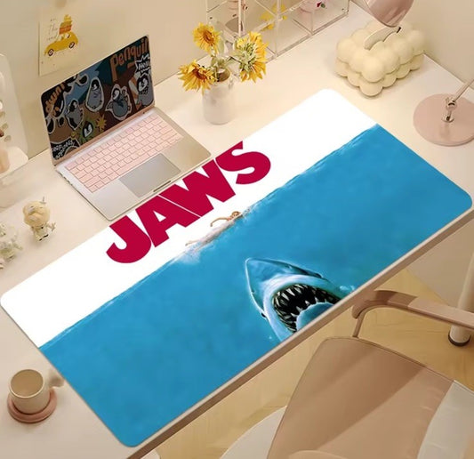 Jaws Shark Mouse Mat Jaws 50th  Computer Desk Laptop Gift 22x18cm Small Size