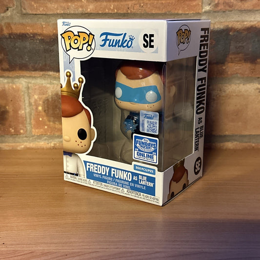 FUNKO FUNDAYS QUEST FOR THE GRAIL 2025 FREDDY AS BLUE LANTERN LE500 Translucent
