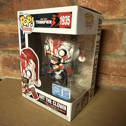 Funko Pop Terrifier Art the Clown with Axe (Bloody) Vinyl Figure Exclusive #1935