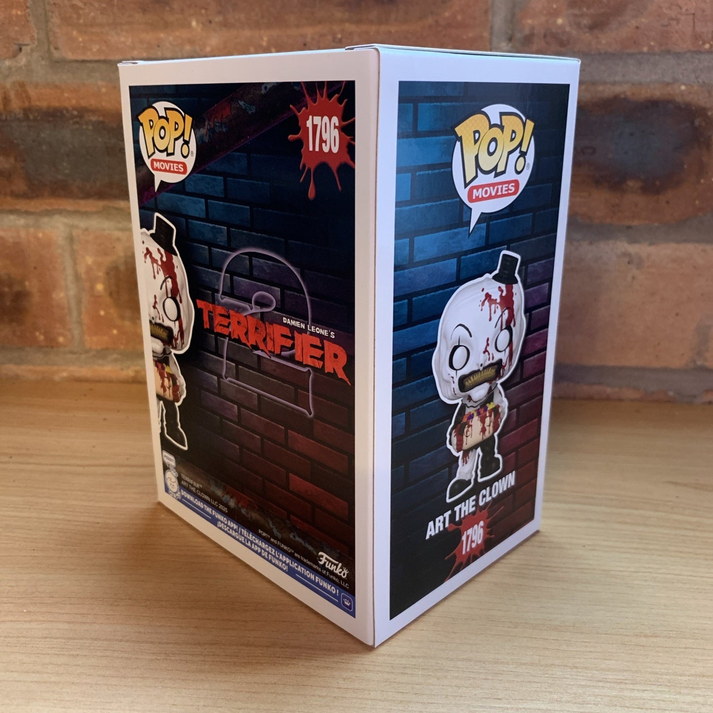 Terrifier Art the Clown with Head Funko Pop #1796 W/protector Horror In Stk NOW