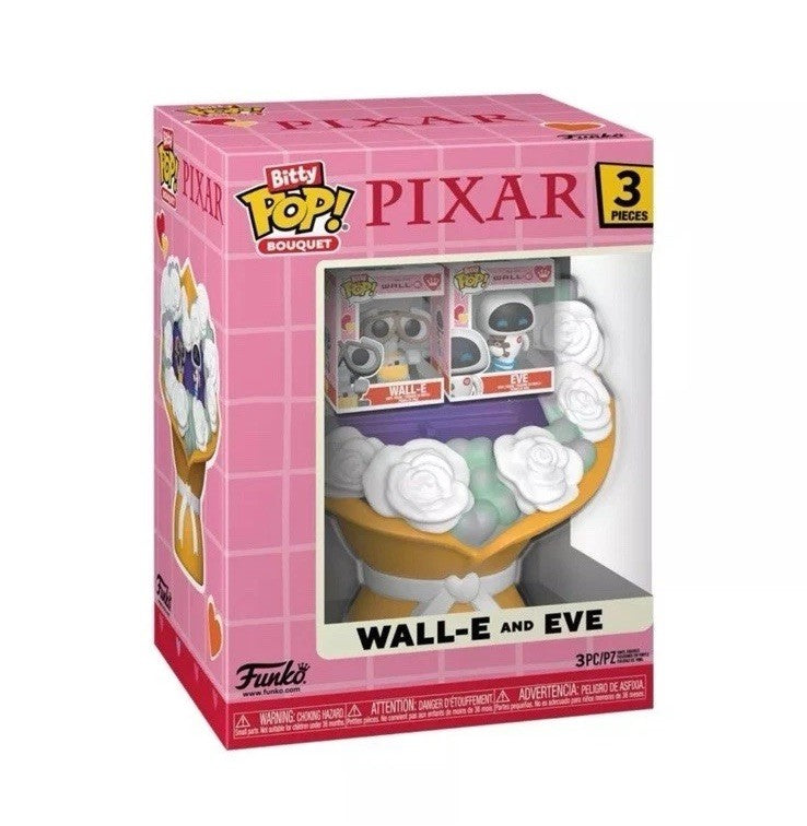 FUNKO POP WALL-E  VALENTINES BITTY BOUQUET 2PK Bittyverse Pixar Hard To Get