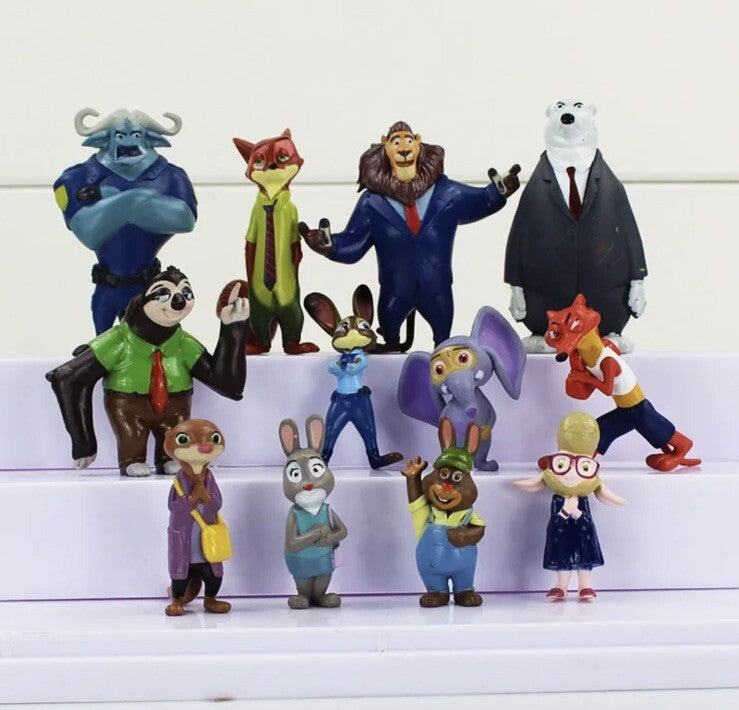 Zootopia Zootropolis Cake Topper Toys Figures Kids Birthday Cake Decoration boys0