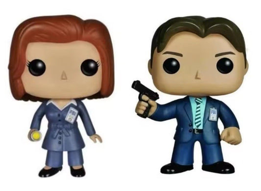 Custom Pop! X-Files Mulder #183 and Scully #184 Loose Vinyl Figures No Box