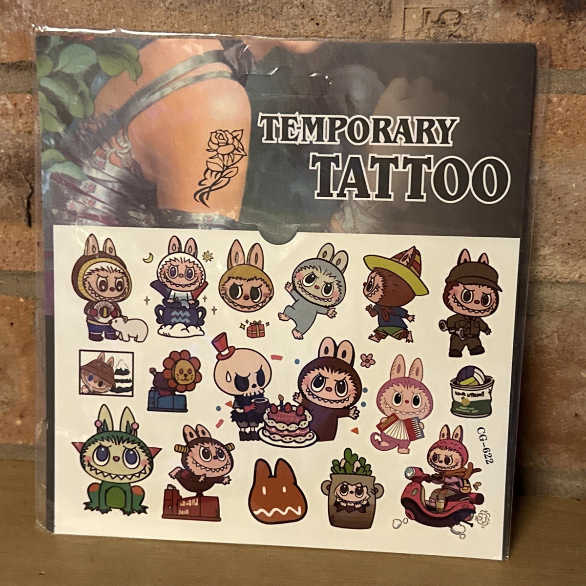 labubu Temporary tattoo Transfers x15 Summer Gift Set Party Bag Stickers Cake1