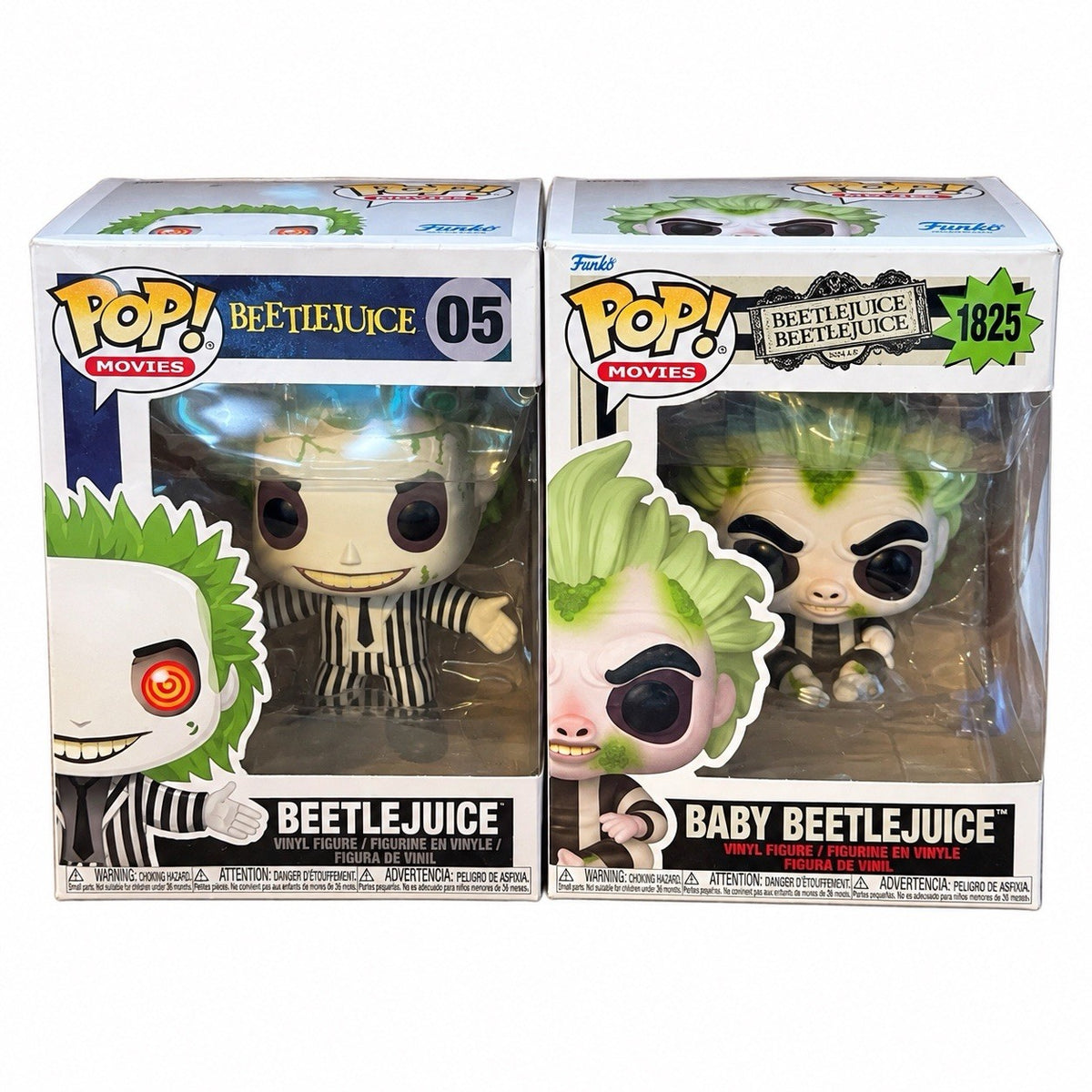 Funko Pop! Movies Beetlejuice 05 And  Baby Beetlejuice #1825 Vinyl Cult Horror0