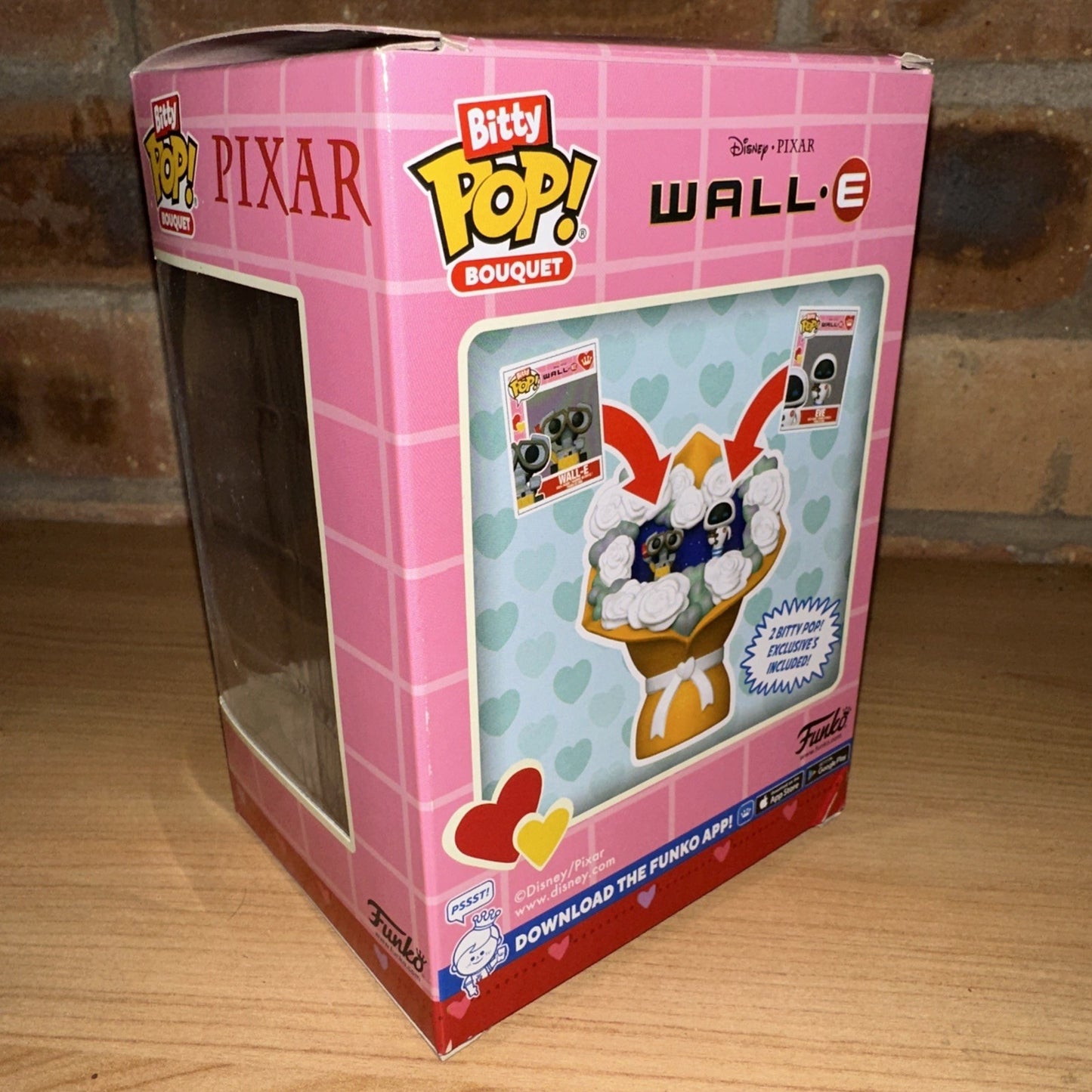 FUNKO POP WALL-E  VALENTINES BITTY BOUQUET 2PK Bittyverse Pixar Hard To Get