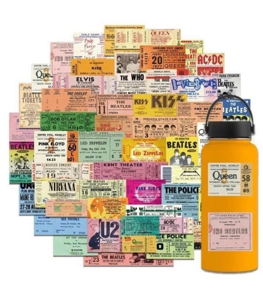 55 piece set Western music famous rock pop band artist musician concert ticket s0