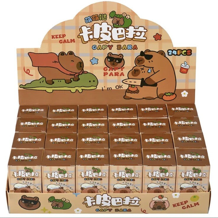 popmart Kawaii Capybara Go Blind Box Car Key Ring New Keychain 12 To Collect