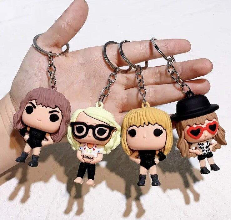 TAYLOR SWIFT POP Fan I Love You Vinyl Keyring SINGER  Swiftie Keychain Pop1