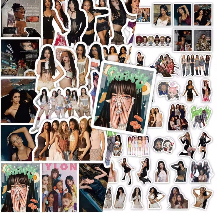 78pcs Katseye Girl Group Stickers Daniela Lara Megan Sophia Decals Craft Decals20