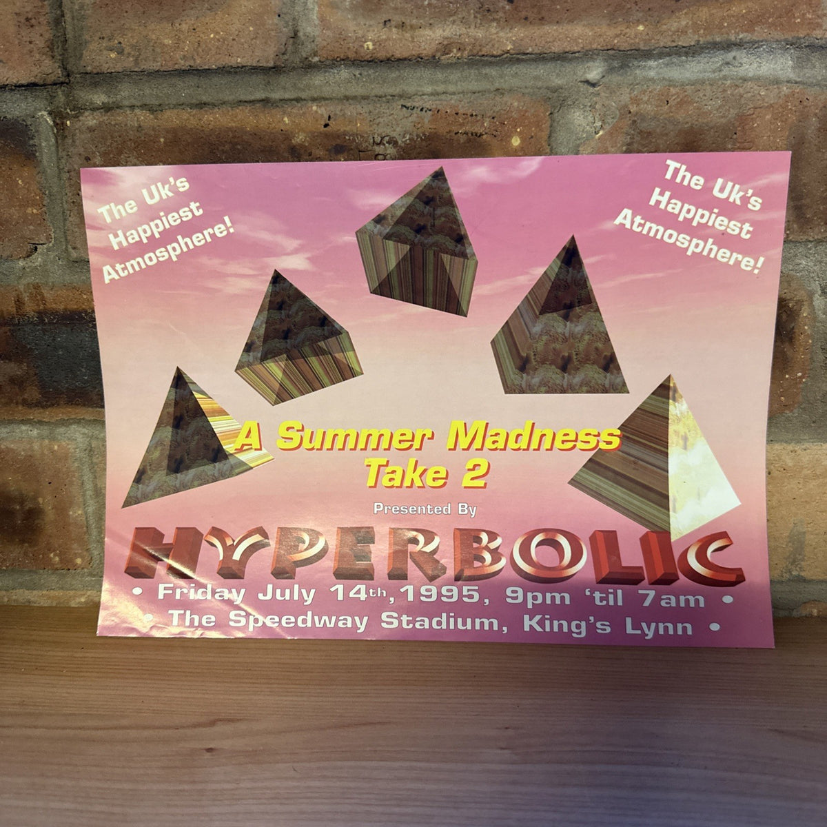 Rave Flyer Hyperbolic Summer Madness Take 2 Jul 14th 1995 Kings Lynn0