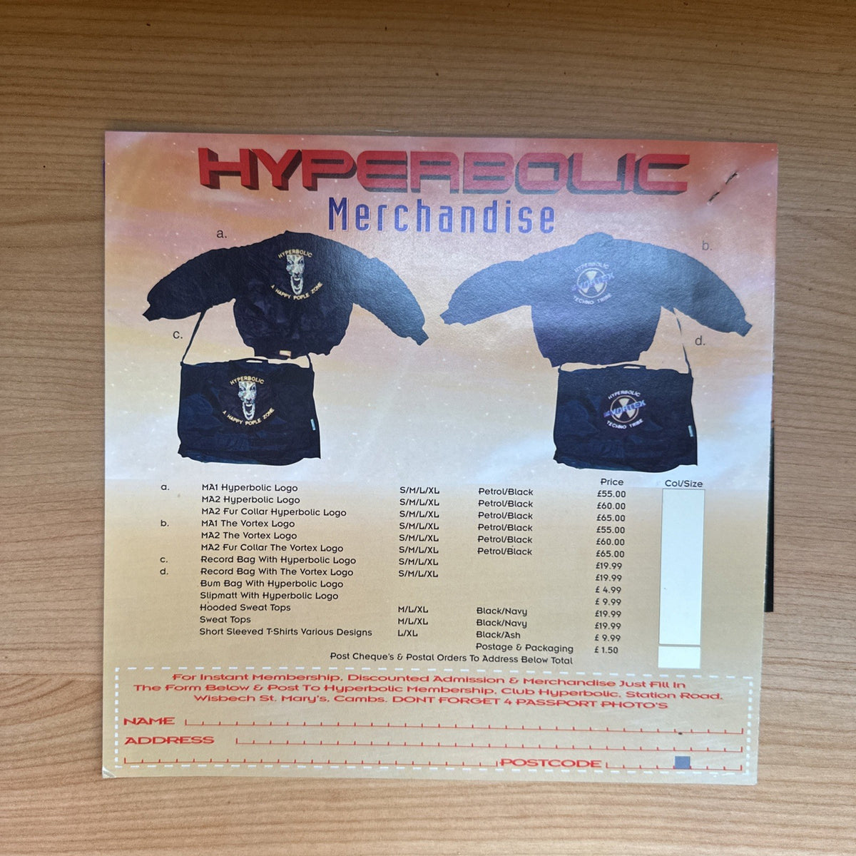 2 Rave Flyers Hyperbolic & Groomers  Kings Lynn Jan 20th 1996 Club Flyer Mint4
