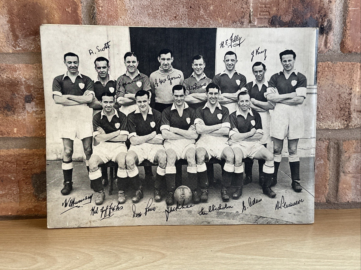 Leicester city football Wembley 1949 memorabilia Signed Team Print On Back2
