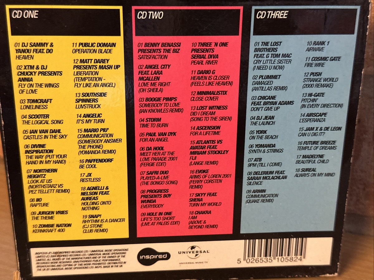 ANTHEMS OF TRANCE - 3 X CDS - UNMIXED TRACKS !! 90S 2000S IBIZA DANCE CD CDJ DJ2