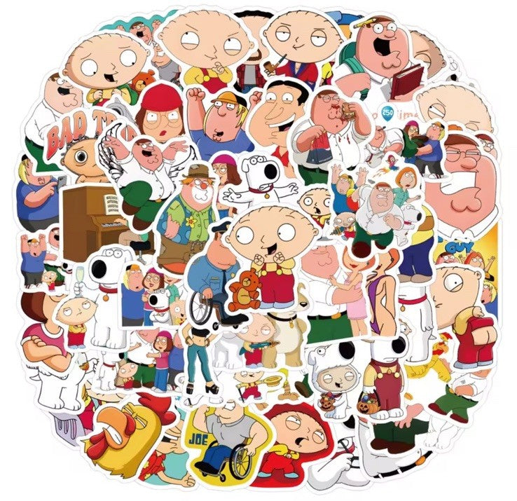 50pc Family Guy Stickers Stewie Griffin Seth MacFarlane Phone Laptop Gift0