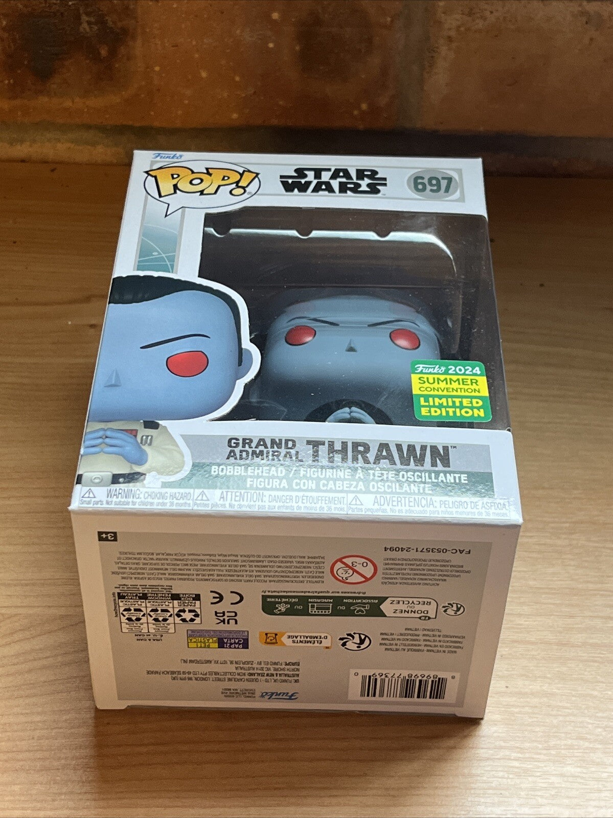 Funko SDCC Pop Grand Admiral Thrawn Ak￼soka Star Wars 24 Exclusive Ltd Ed3