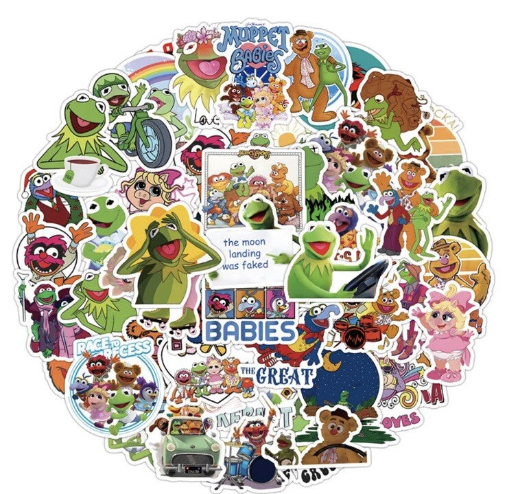 50 X The Muppets Cartoon Stickers Kermit Piggy Movie Skateboard Laptop1
