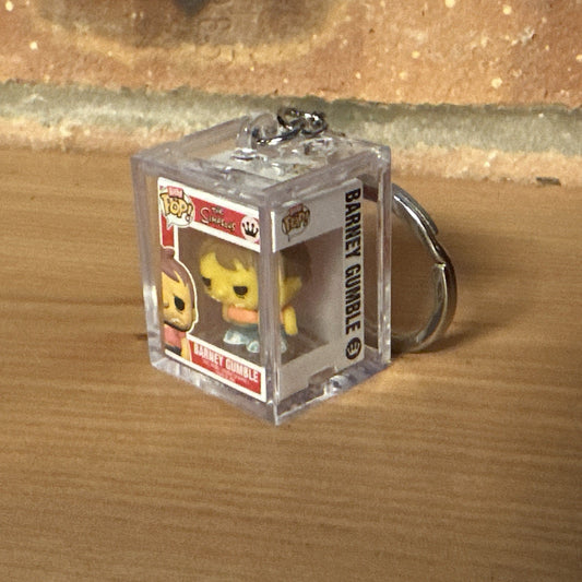 Funko Bitty Pop Simpsons Barney Gumble Chase Set Hard Case Key ring