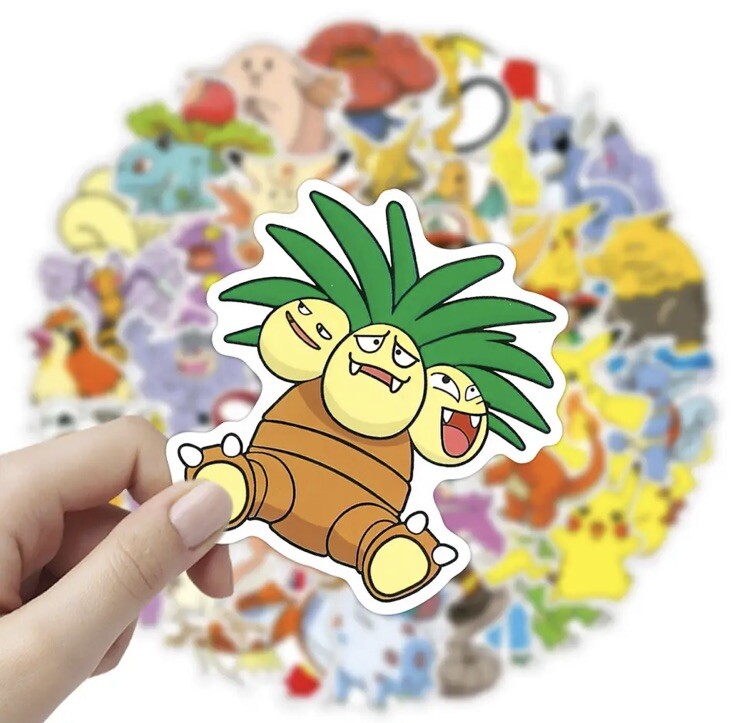 10x Pokemon Kawaii Pikachu Toys Waterproof Skateboard Bicycle Stickers Random1