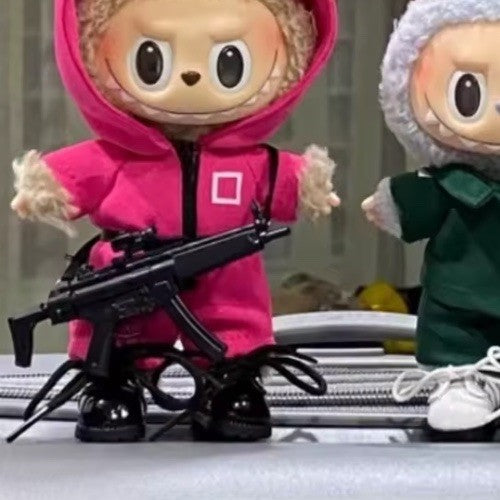 Labubu toy gun For 17cm Dolls Perfect  Dress Up Squid Police Gift Machine1