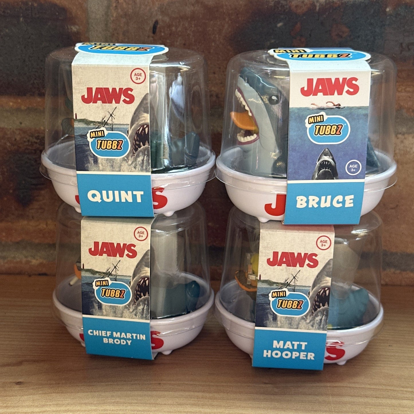 MINI TUBBZ X4  DUCK JAWS BRUCE SHARK CHIEF BRODY MATT HOOPER SAM QUINT BRUCE